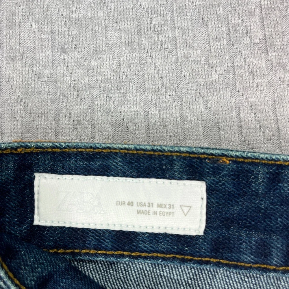 New Zara baggy balloon wide leg Jeans Women 31 Blue High Rise Button Fly Denim - Picture 4 of 15